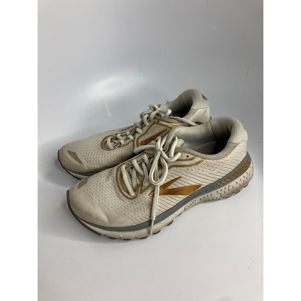 Brooks Adrenaline GTS 20 Women 7.5 Beige Gold Good Running Shoes 1202961B164